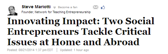Steve Mariotti Profiles Two GLG Social Impact Fellows